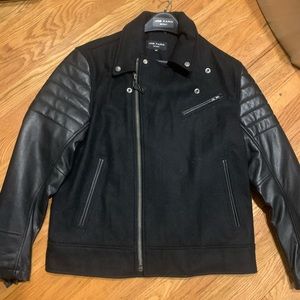 Mens Joe Faris Detroit Leather Moto Jacket